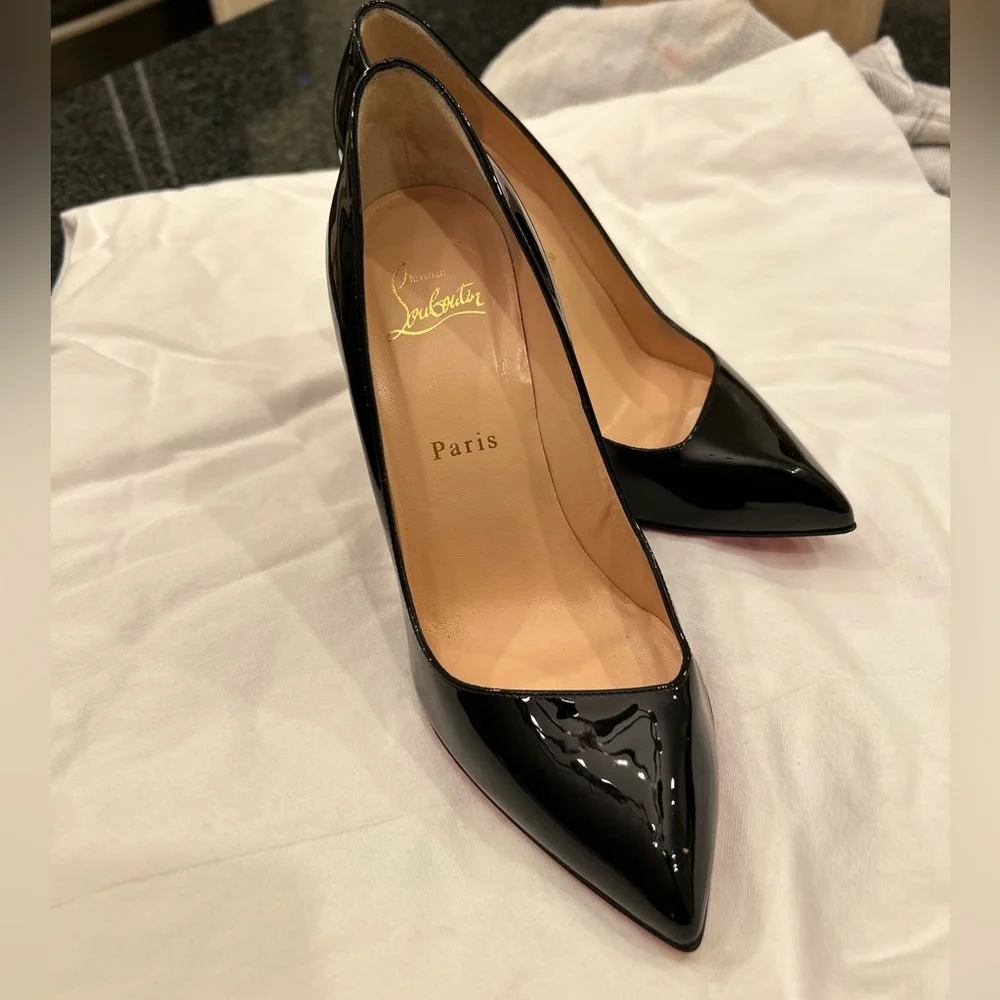 Christian Louboutin Heels | Authentic | size 37.5 | Corneille 100 Patent - Picture 6 of 7